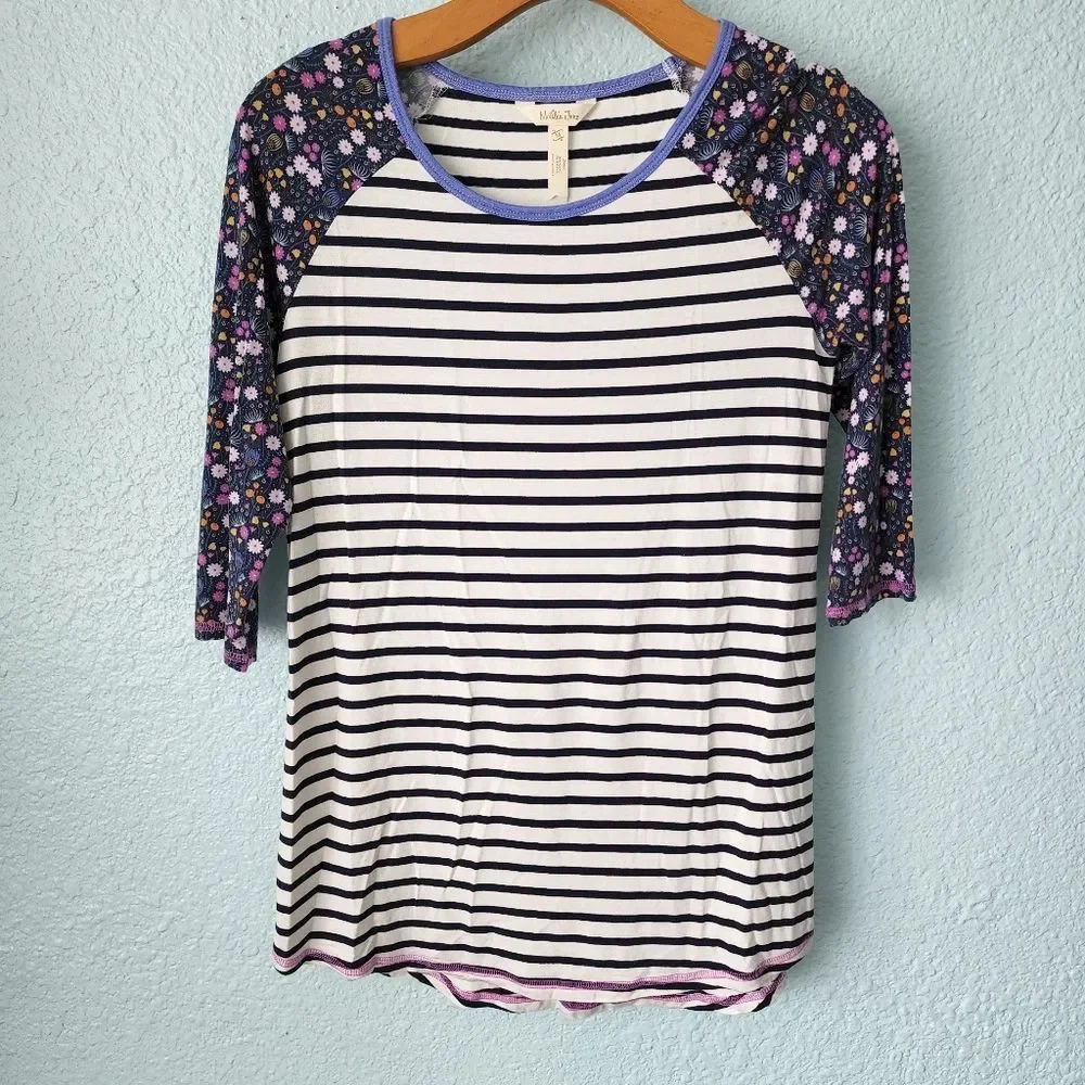 Matilda jane NWOT 3/ sleeve print stripes blouse bundle - Picture 3 of 16